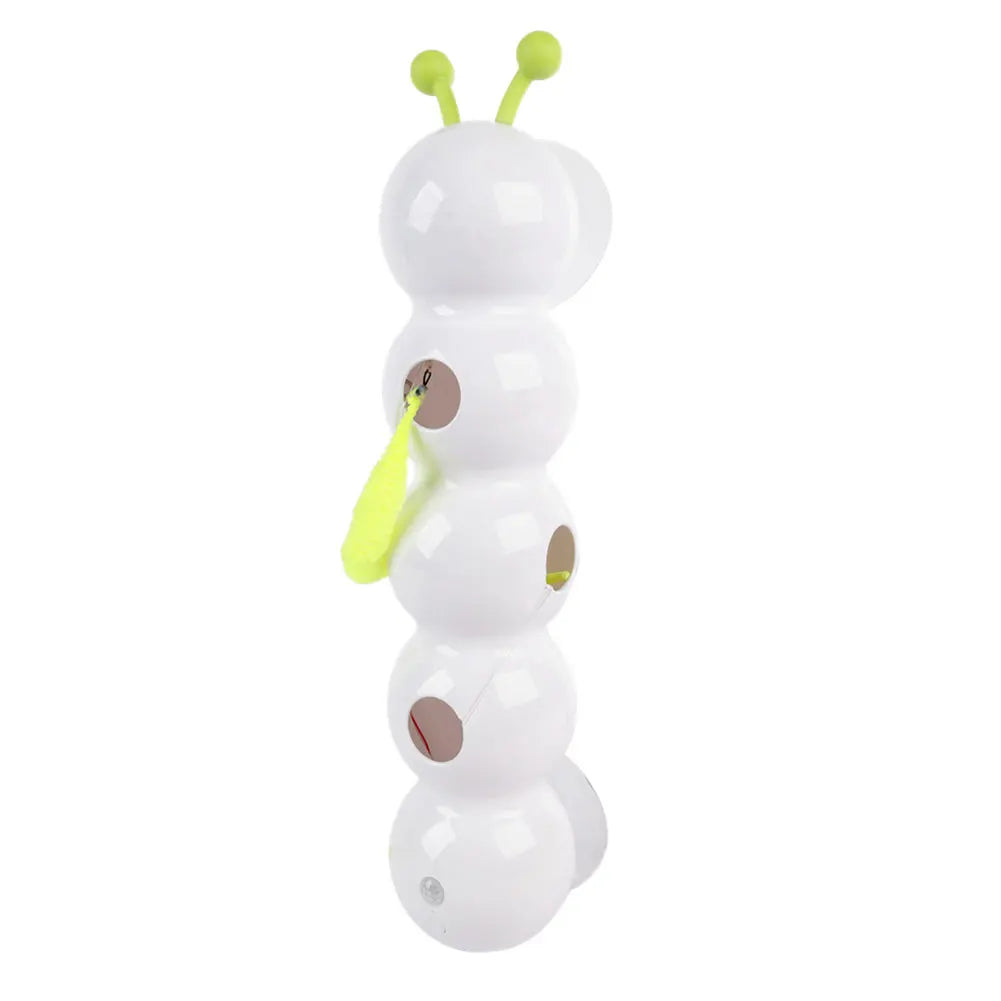 Caterpillar Teasing Cat Toy Motion Activated Kitten Toy Rechargeable Automatic Cat Toy with Tail for Bored Indoor Cats