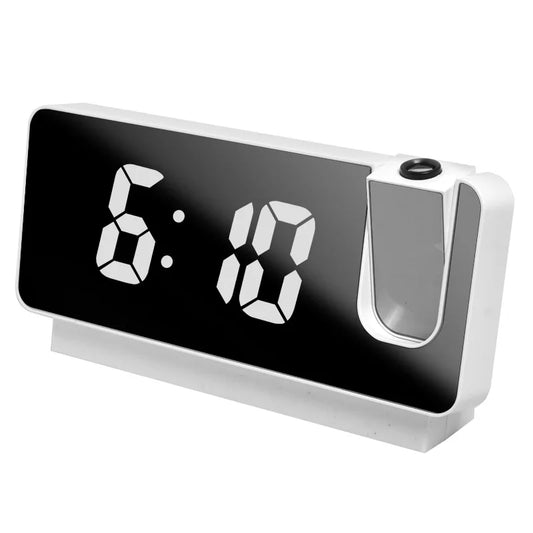 Multifunctional 180° Rotating Projection Creative Alarm Clock, LED Silent Colour Screen, Bedroom Ceiling Projection Gift