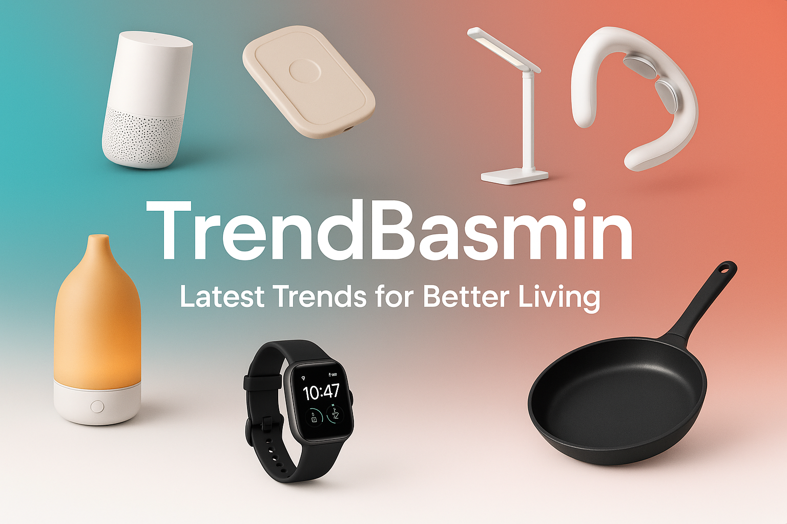 homepage banner for my dropshipping business called TrendBasmin where we sell the latest trends of proucts to better and easy life 
